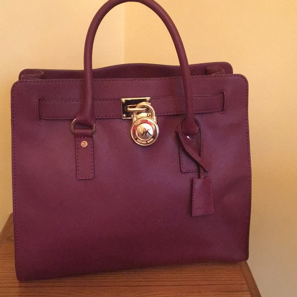 burgundy mk purse